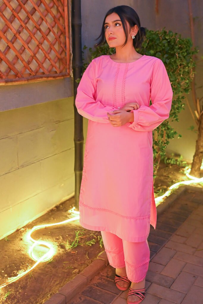 Solid Pink 2 Pieces