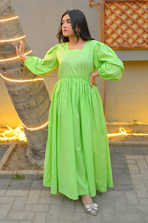 Neon Green Long Dress - Image 3