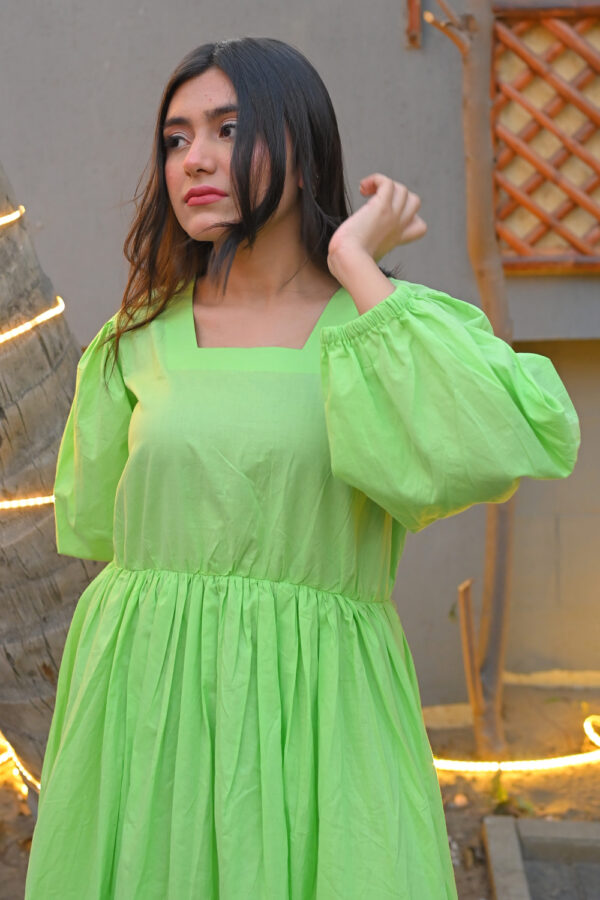Neon Green Long Dress - Image 4