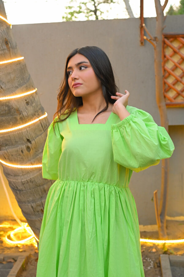 Neon Green Long Dress - Image 5