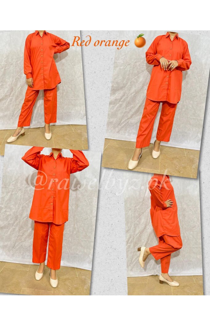 Red Orange Coord Set