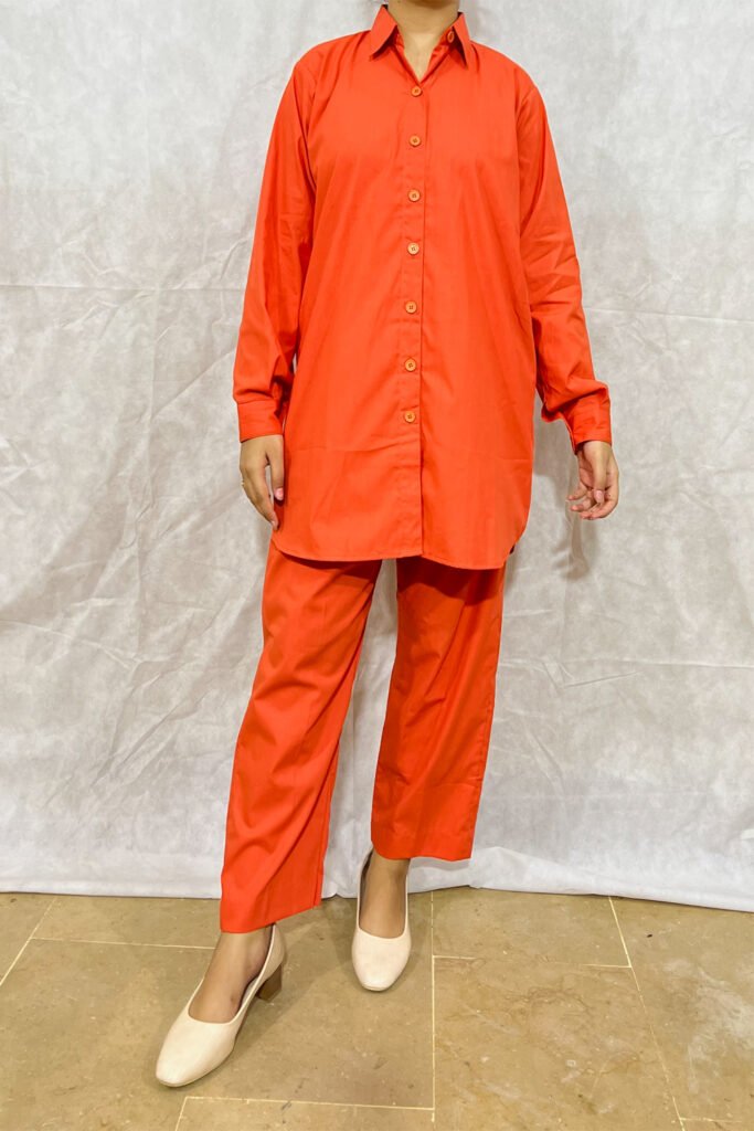 Red Orange Coord Set