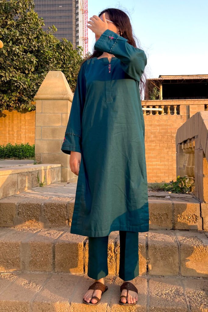 Khaddar Solid Blue