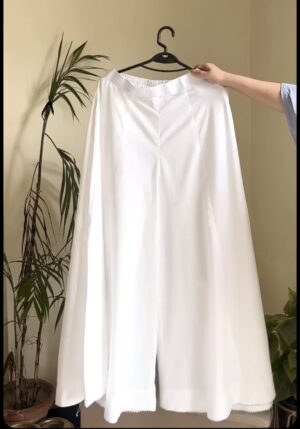 Wide leg plazo white